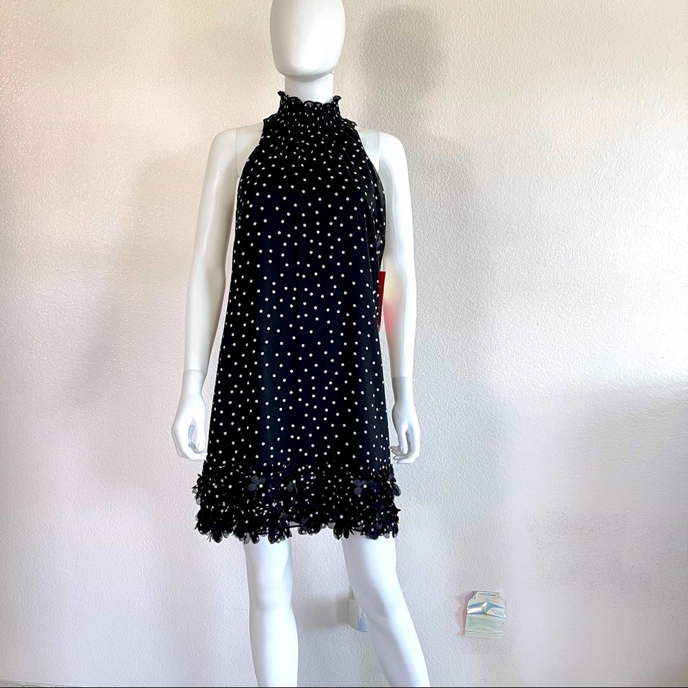 Alex Marie polka dot halter shift dress size 2 NWT